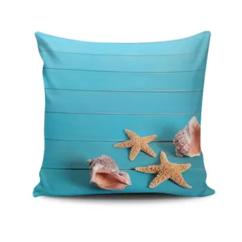 Perna decorativa, NKRLNT-306, 43x43 cm, 50% Bumbac / 50% Poliester, Multicolor imagine