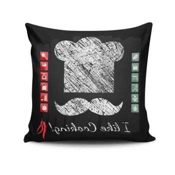 Perna decorativa, NKRLNT-307, 43x43 cm, 50% Bumbac / 50% Poliester, Multicolor imagine