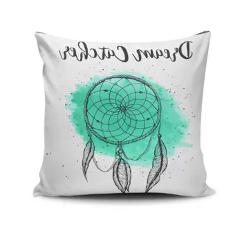 Perna decorativa, NKRLNT-320, 43x43 cm, 50% Bumbac / 50% Poliester, Multicolor imagine