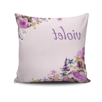Perna decorativa, NKRLNT-321, 43x43 cm, 50% Bumbac / 50% Poliester, Multicolor imagine