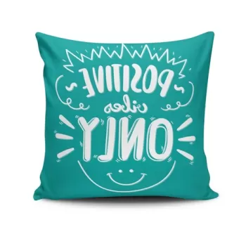 Perna decorativa, NKRLNT-322, 43x43 cm, 50% Bumbac / 50% Poliester, Multicolor imagine