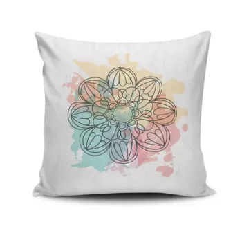 Perna decorativa, NKRLNT-332, 43x43 cm, 50% Bumbac / 50% Poliester, Multicolor imagine