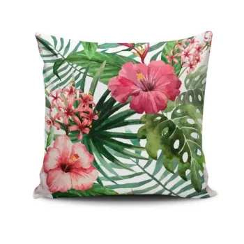 Perna decorativa, NKRLNT-333, 43x43 cm, 50% Bumbac / 50% Poliester, Multicolor imagine
