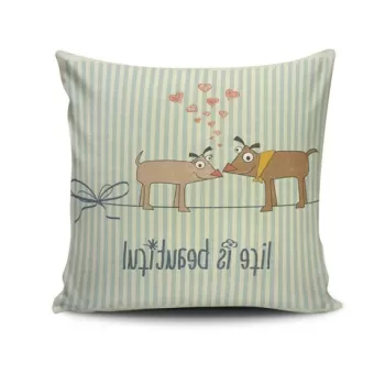 Perna decorativa, NKRLNT-339, 43x43 cm, 50% Bumbac / 50% Poliester, Multicolor imagine