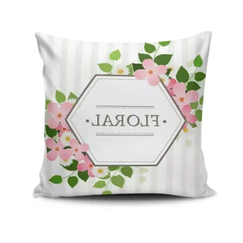 Perna decorativa, NKRLNT-353, 43x43 cm, 50% Bumbac / 50% Poliester, Multicolor imagine