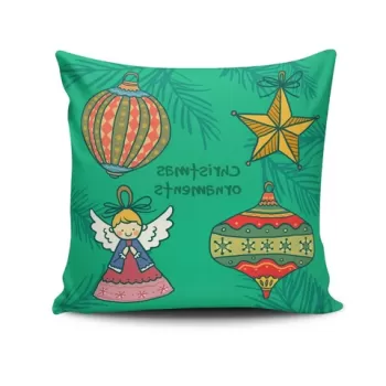 Perna decorativa, NKRLNT-355, 43x43 cm, 50% Bumbac / 50% Poliester, Multicolor imagine