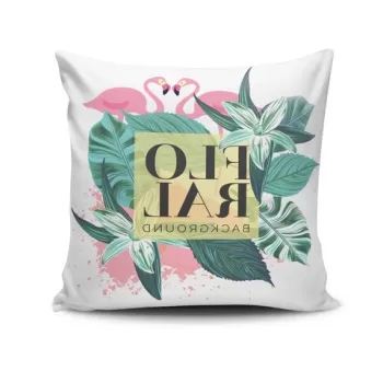 Perna decorativa, NKRLNT-361, 43x43 cm, 50% Bumbac / 50% Poliester, Multicolor imagine