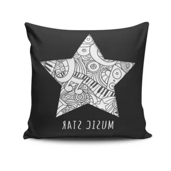 Perna decorativa, NKRLNT-369, 43x43 cm, 50% Bumbac / 50% Poliester, Multicolor imagine