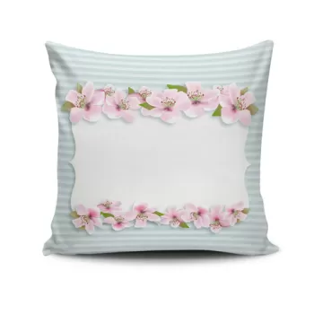 Perna decorativa, NKRLNT-372, 43x43 cm, 50% Bumbac / 50% Poliester, Multicolor imagine