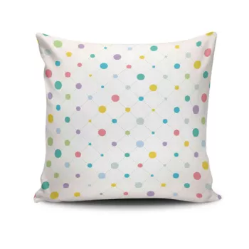 Perna decorativa, NKRLNT-375, 43x43 cm, 50% Bumbac / 50% Poliester, Multicolor imagine
