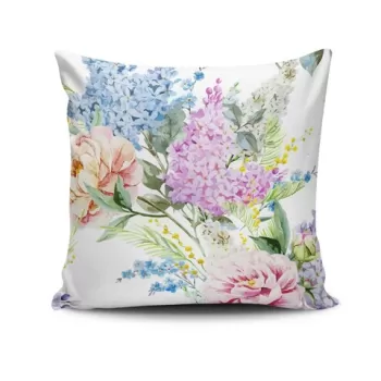 Perna decorativa, NKRLNT-387, 43x43 cm, 50% Bumbac / 50% Poliester, Multicolor imagine