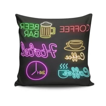 Perna decorativa, NKRLNT-388, 43x43 cm, 50% Bumbac / 50% Poliester, Multicolor imagine
