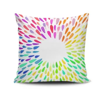 Perna decorativa, NKRLNT-390, 43x43 cm, 50% Bumbac / 50% Poliester, Multicolor imagine