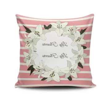 Perna decorativa, NKRLNT-405, 43x43 cm, 50% Bumbac / 50% Poliester, Multicolor imagine