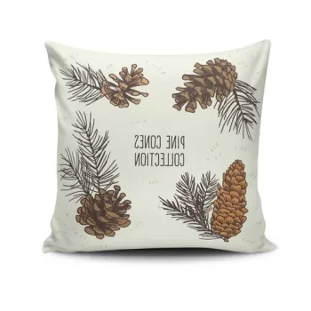 Perna decorativa, NKRLNT-406, 43x43 cm, 50% Bumbac / 50% Poliester, Multicolor imagine