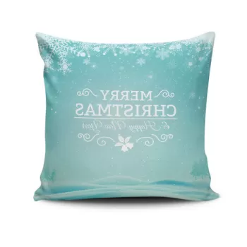 Perna decorativa, NOELKRLNT-34, 43x43 cm, 50% Bumbac / 50% Poliester, Multicolor imagine