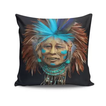 Perna decorativa, NTVKRLNT-4, 43x43 cm, 50% Bumbac / 50% Poliester, Multicolor imagine