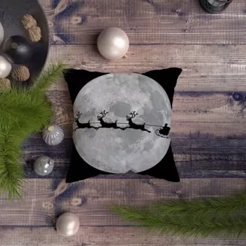 Perna decorativa, NYXMAS023, 43x43 cm, 50% Bumbac / 50% Poliester, Multicolor imagine