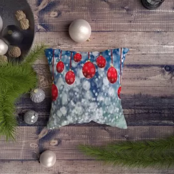 Perna decorativa, NYXMAS026, 43x43 cm, 50% Bumbac / 50% Poliester, Multicolor imagine