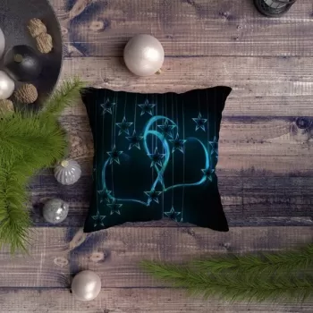 Perna decorativa, NYXMAS027, 43x43 cm, 50% Bumbac / 50% Poliester, Multicolor imagine