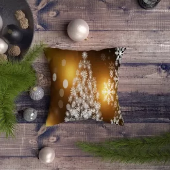 Perna decorativa, NYXMAS036, 43x43 cm, 50% Bumbac / 50% Poliester, Multicolor imagine