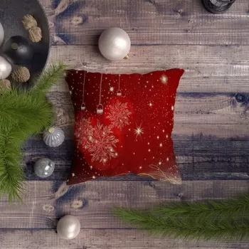 Perna decorativa, NYXMAS037, 43x43 cm, 50% Bumbac / 50% Poliester, Multicolor imagine