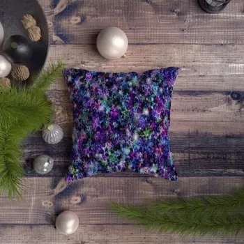 Perna decorativa, NYXMAS040, 43x43 cm, 50% Bumbac / 50% Poliester, Multicolor imagine