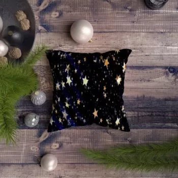 Perna decorativa, NYXMAS041, 43x43 cm, 50% Bumbac / 50% Poliester, Multicolor imagine