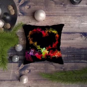 Perna decorativa, NYXMAS042, 43x43 cm, 50% Bumbac / 50% Poliester, Multicolor imagine