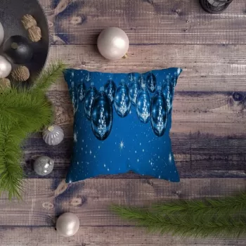 Perna decorativa, NYXMAS044, 43x43 cm, 50% Bumbac / 50% Poliester, Multicolor imagine