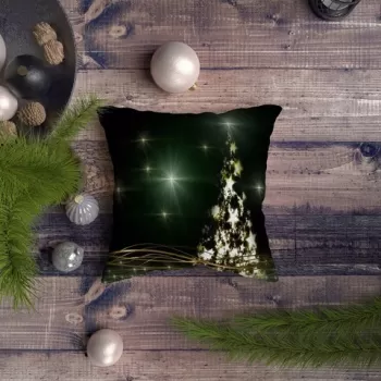 Perna decorativa, NYXMAS047, 43x43 cm, 50% Bumbac / 50% Poliester, Multicolor imagine