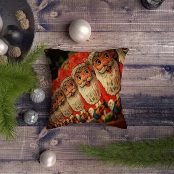 Perna decorativa, NYXMAS051, 43x43 cm, 50% Bumbac / 50% Poliester, Multicolor imagine