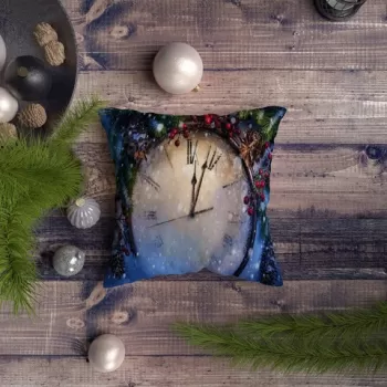 Perna decorativa, NYXMAS067, 43x43 cm, 50% Bumbac / 50% Poliester, Multicolor imagine