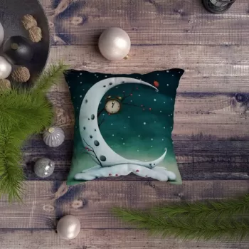 Perna decorativa, NYXMAS068, 43x43 cm, 50% Bumbac / 50% Poliester, Multicolor imagine