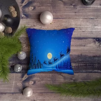 Perna decorativa, NYXMAS071, 43x43 cm, 50% Bumbac / 50% Poliester, Multicolor imagine