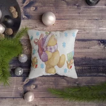 Perna decorativa, NYXMAS091, 43x43 cm, 50% Bumbac / 50% Poliester, Multicolor imagine