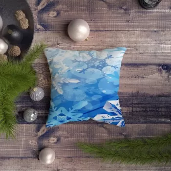 Perna decorativa, NYXMAS094, 43x43 cm, 50% Bumbac / 50% Poliester, Multicolor imagine