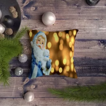 Perna decorativa, NYXMAS104, 43x43 cm, 50% Bumbac / 50% Poliester, Multicolor imagine
