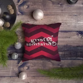 Perna decorativa, NYXMAS120, 43x43 cm, 50% Bumbac / 50% Poliester, Multicolor imagine