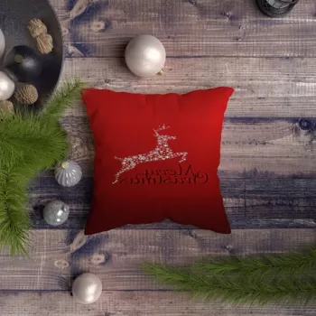 Perna decorativa, NYXMAS122, 43x43 cm, 50% Bumbac / 50% Poliester, Multicolor imagine