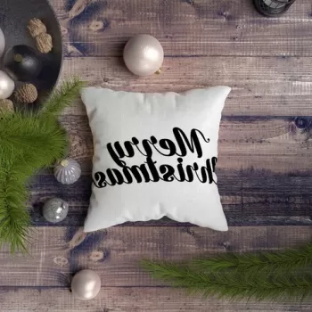 Perna decorativa, NYXMAS133, 43x43 cm, 50% Bumbac / 50% Poliester, Multicolor imagine