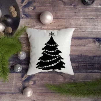 Perna decorativa, NYXMAS134, 43x43 cm, 50% Bumbac / 50% Poliester, Multicolor imagine