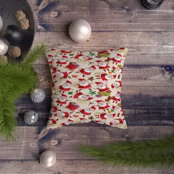 Perna decorativa, NYXMAS135, 43x43 cm, 50% Bumbac / 50% Poliester, Multicolor imagine
