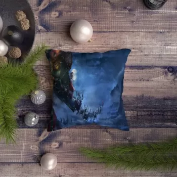 Perna decorativa, NYXMAS136, 43x43 cm, 50% Bumbac / 50% Poliester, Multicolor imagine