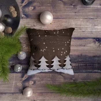 Perna decorativa, NYXMAS143, 43x43 cm, 50% Bumbac / 50% Poliester, Multicolor imagine