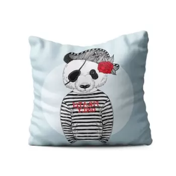 Perna decorativa Panda Pirate, Oyo Kids, 43x43 cm, poliester, multicolor imagine