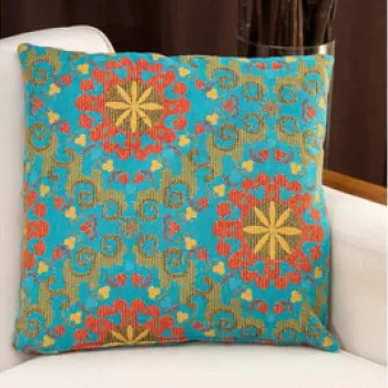 Perna decorativa, Puka, 15x45x15 cm, Amestec bumbac, Albastru imagine