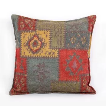 Perna decorativa, Rug, 50x50 cm, 50% bumbac, 50% in, Multicolor imagine