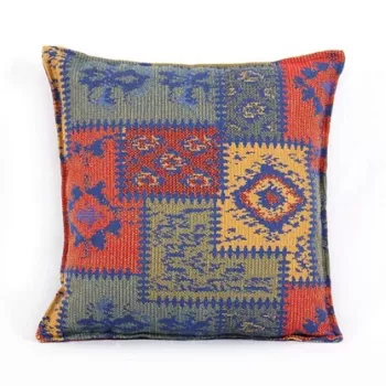 Perna decorativa, Rug, 50x50 cm, 50% bumbac, 50% in, Multicolor imagine