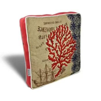 Perna decorativa, YM1001, 42x42 cm, 50% Bumbac / 50% Poliester, Multicolor imagine